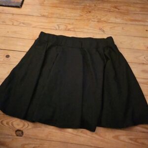 SHEIN Elegant Black Skater Skirt